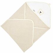 Prosop de baie, Bocioland, Cu gluga, 100% bumbac, 100x100 cm, Teddy Bear, Sand BYNBL049