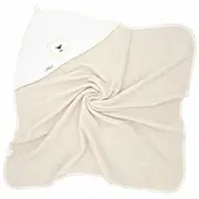 Prosop de baie, Bocioland, Cu gluga, 100% bumbac, 100x100 cm, Teddy Bear, Sand BYNBL049