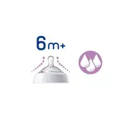 Tetina Chicco s. Natural Feeling, flux rapid, 2buc, 6 luni+ CHC81047-7