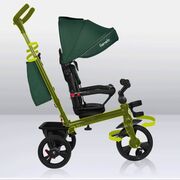 Tricicleta copii, Lionelo, Haari, Ultrapliabila, Multifunctionala, Suport picioare, Control al directiei, Scaun reversibil, Rotire 360 grade, Conform cu standardul european de securitate EN71, Verde BYNLO-HAARI_GREEN_EMERALD