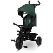 Tricicleta copii, Lionelo, Haari, Ultrapliabila, Multifunctionala, Suport picioare, Control al directiei, Scaun reversibil, Rotire 360 grade, Conform cu standardul european de securitate EN71, Verde BYNLO-HAARI_GREEN_EMERALD