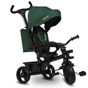 Tricicleta copii, Lionelo, Haari, Ultrapliabila, Multifunctionala, Suport picioare, Control al directiei, Scaun reversibil, Rotire 360 grade, Conform cu standardul european de securitate EN71, Verde BYNLO-HAARI_GREEN_EMERALD