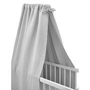 Baldachin, Qmini, Pentru patut, leagan, Din muselina dubla 145x200 cm, Material certificat Oeko Tex Standard 100, Gray BYN6426972029698