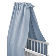 Baldachin, Qmini, Pentru patut, leagan, Din muselina dubla 145x200 cm, Material certificat Oeko Tex Standard 100, Jeans BYN6426972029711