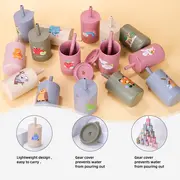 Cana din silicon, Bocioland, Cu pai, 150 ml, Fara BPA, 6 luni+, Giraffe BYNBOC0450