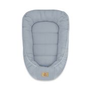 Cosulet bebelus, Qmini, Pentru dormit, Baby Nest 55 x 75 cm, Husa 100% muselina dubla, Material certificat Oeko Tex Standard 100, Jeans BYN6426972029919
