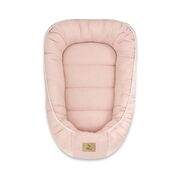 Cosulet bebelus, Qmini, Pentru dormit, Baby Nest 55 x 75 cm, Husa 100% muselina dubla, Material certificat Oeko Tex Standard 100, Powder Pink BYN6426972029872