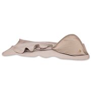 Prosop cu gluga, Qmini, Dimensiune 80x80cm, Din bambus si bumbac interlock, Din materiale certificate Oeko Tex Standard 100, Mocha BYN6426972029933