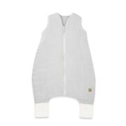 Sac de dormit, Qmini, Cu picioruse, De iarna, Din muselina dubla, Cu fermoar pe mijloc, 90 cm, S, Material certificat Oeko Tex Standard 100, Gray BYN6426972029803