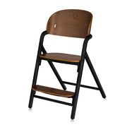 Scaun de masa multifunctional Celia, Lionelo, Din lemn de fag, 6 luni- adult, Reglabil pe inaltime, Husa impermeabila, Tavita silicon, Suport de picioare reglabil, Greutate maxima 90 Kg, Negru BYNLO-CELIA_BLACK_WOOD