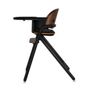 Scaun de masa multifunctional Celia, Lionelo, Din lemn de fag, 6 luni- adult, Reglabil pe inaltime, Husa impermeabila, Tavita silicon, Suport de picioare reglabil, Greutate maxima 90 Kg, Negru BYNLO-CELIA_BLACK_WOOD