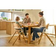 Scaun de masa multifunctional Celia, Lionelo, Din lemn de fag, 6 luni- adult, Reglabil pe inaltime, Husa impermeabila, Tavita silicon, Suport de picioare reglabil, Greutate maxima 90 Kg, Negru BYNLO-CELIA_BLACK_WOOD