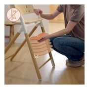 Scaun de masa multifunctional Celia, Lionelo, Din lemn de fag, 6 luni- adult, Reglabil pe inaltime, Husa impermeabila, Tavita silicon, Suport de picioare reglabil, Greutate maxima 90 Kg, Negru BYNLO-CELIA_BLACK_WOOD