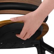 Scaun de masa multifunctional Celia, Lionelo, Din lemn de fag, 6 luni- adult, Reglabil pe inaltime, Husa impermeabila, Tavita silicon, Suport de picioare reglabil, Greutate maxima 90 Kg, Negru BYNLO-CELIA_BLACK_WOOD