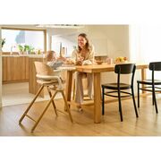 Scaun de masa multifunctional Celia, Lionelo, Din lemn de fag, 6 luni- adult, Reglabil pe inaltime, Spatar lat, Sezut ergonomic, Tavita silicon, Suport de picioare reglabil, Greutate maxima 90 Kg, Gri BYNLO-CELIA_GREY_WOOD