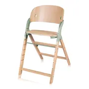 Scaun de masa multifunctional Megan, Lionelo, Din lemn de fag, 6 luni- adult, Reglabil pe inaltime, Husa impermeabila, Tavita silicon, Suport de picioare reglabil, Greutate maxima 110 Kg, Verde BYNLO-MEGAN_GREEN_WOOD