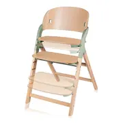 Scaun de masa multifunctional Megan, Lionelo, Din lemn de fag, 6 luni- adult, Reglabil pe inaltime, Husa impermeabila, Tavita silicon, Suport de picioare reglabil, Greutate maxima 110 Kg, Verde BYNLO-MEGAN_GREEN_WOOD