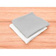 Set 2 museline, Qmini, Multifunctionale, Din material certificat Oeko Tex Standard 100, 30x30 cm, Grey si Cream BYN6426972029773