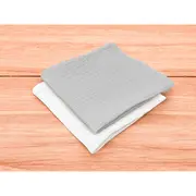 Set 2 museline, Qmini, Multifunctionale, Din material certificat Oeko Tex Standard 100, 30x30 cm, Grey si Cream BYN6426972029773