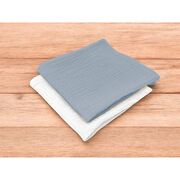 Set 2 museline, Qmini, Multifunctionale, Din material certificat Oeko Tex Standard 100, 30x30 cm, Jeans si Cream BYN6426972029780