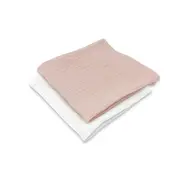 Set 2 museline, Qmini, Multifunctionale, Din material certificat Oeko Tex Standard 100, 30x30 cm, Powder Pink si Cream BYN6426972029797
