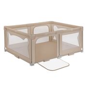Tarc de joaca copii, Lionelo, Florence Easy Fold, 150 x 180 x 75 cm, Pliere, depliere automata, Include geanta de transport, Din plasa, Cu doua intrari laterale, 0-48 luni, Conform cu EN12227, Bej BYNLO-FLORENCE_EASY_FOLD_BEIGE_SAND