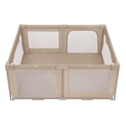 Tarc de joaca copii, Lionelo, Florence Easy Fold, 150 x 180 x 75 cm, Pliere, depliere automata, Include geanta de transport, Din plasa, Cu doua intrari laterale, 0-48 luni, Conform cu EN12227, Bej BYNLO-FLORENCE_EASY_FOLD_BEIGE_SAND