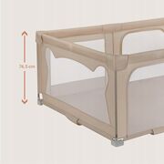 Tarc de joaca copii, Lionelo, Florence Easy Fold, 150 x 180 x 75 cm, Pliere, depliere automata, Include geanta de transport, Din plasa, Cu doua intrari laterale, 0-48 luni, Conform cu EN12227, Bej BYNLO-FLORENCE_EASY_FOLD_BEIGE_SAND