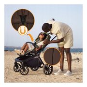 Carucior sport, Lionelo, Mika Plus, Cadru din aluminiu, Copertina XXL, Spatar reglabil in 3 pozitii, Cu accesorii, Pana la 22 kg, 6-48 luni; EN1888-1, EN1888-2 EN1466, Mocha Mousse BYNLO-MIKA_PLUS_MOCHA_MOUSSE