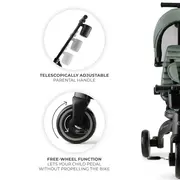 TRICICLETA KINDERKRAFT JAZZ 2, GREEN VIVKRJAZZ02GRE0000