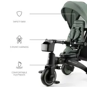 TRICICLETA KINDERKRAFT JAZZ 2, GREEN VIVKRJAZZ02GRE0000