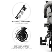 TRICICLETA KINDERKRAFT JAZZ 2, GREY VIVKRJAZZ02GRY0000