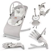 Balansoar Pentru Bebelusi Kidwell Rubi Gri Alb ,   Confort, Siguranta Si Relaxare Din Primele Zile Pjbleburub01a2