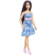 PAPUSA BARBIE FASHIONISTA CU PARUL MOV SI ROCHITA CU FLUTURASI VIVMTFBR37_HYT89