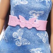 PAPUSA BARBIE FASHIONISTA CU PARUL MOV SI ROCHITA CU FLUTURASI VIVMTFBR37_HYT89