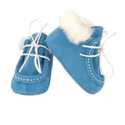Botosei guler blana (Marime: 16, Culoare velur: Blu Rappalo) BFOX10312/LB_BluRappalo_16