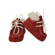 Botosei guler blana (Marime: 19, Culoare velur: Rosu Lollipop) BFOX10312/LB_Rosu_19