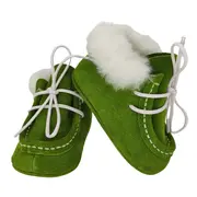 Botosei guler blana (Marime: 19, Culoare velur: Verde Herbal) BFOX10312/LB_VerdeHerbal_19