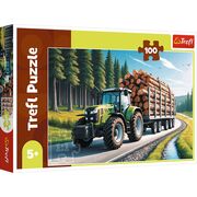 PUZZLE TREFL 100 TRACTOR FORESTIER CU LEMNE VIV16493