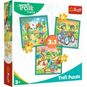 PUZZLE TREFL 3IN1 INTALNIREA FAMILIEI TREFELIK VIV34872