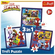 PUZZLE TREFL 3IN1 MARVEL SPIDEY SI PRIETENII LUI EXTRAORDINARI VIV34892