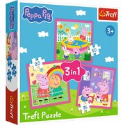 PUZZLE TREFL 3IN1 PEPPA PIG SI PRIETENII VIV34873