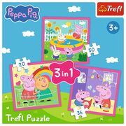 PUZZLE TREFL 3IN1 PEPPA PIG SI PRIETENII VIV34873