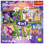 PUZZLE TREFL 4IN1 LUMEA DRAGONULUI DIPLODOK VIV34663