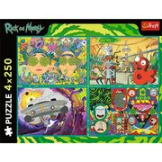 PUZZLE TREFL 4X250 LUMEA INTORTOCHEATA A LUI RICK SI MORTY VIV13338