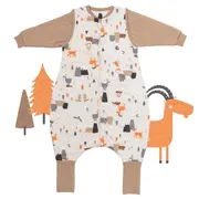 Sac de dormit cu picioruse si maneca lunga detasabila Mountain Animals 140 cm + manseta 1.0 Tog BBXCJ779-10FSN