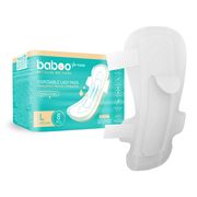Absorbante postnatale de unica folosinta baboo-8 bucati, marime l 425 mm ba2-110