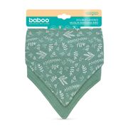 Bandana din muselina cu strat dublu baboo - 2 bucati, verde, 0 luni+ ba11-026