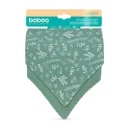 Bandana din muselina cu strat dublu baboo - 2 bucati, verde, 0 luni+ ba11-026