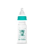 Biberon din sticla anticolici baboo - gat stramt, 120 ml, 0 luni+ ba3-120
